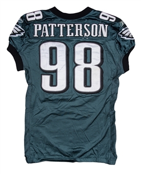 2007 Mike Patterson Game Used Philadelphia Eagles Home Jersey Photo Matched To 4 Games (MeiGray)